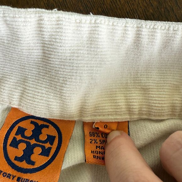 Tory Burch Corduroy Pants Women’s 0 Cream‎ Flared Leg - Picture 5 of 5